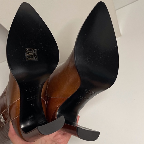 NWT $790 KATE CATE 8 Princesa Kate Boots Polished Calf Nappa Leather Western - Picture 4 of 5